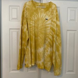 Yellow tie dye long sleeve Vans shirt